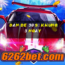 dàn de 30 số khung 3 ngày