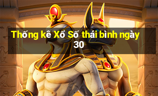 Thống kê Xổ Số thái bình ngày 30