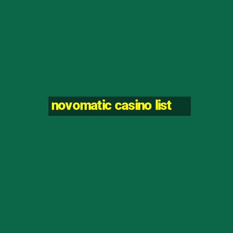 novomatic casino list