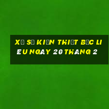 xổ số kiến thiết bạc liêu ngày 20 tháng 2