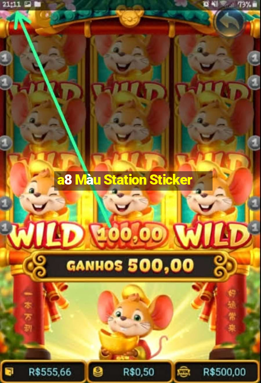 a8 Màu Station Sticker