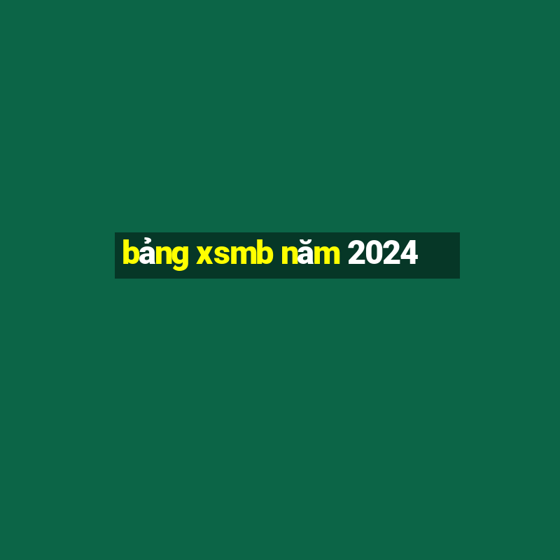 bảng xsmb năm 2024