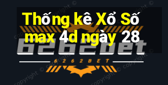 Thống kê Xổ Số max 4d ngày 28