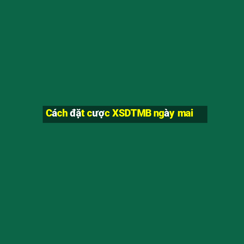 Cách đặt cược XSDTMB ngày mai