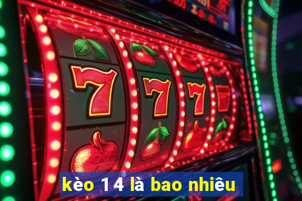 kèo 1 4 là bao nhiêu