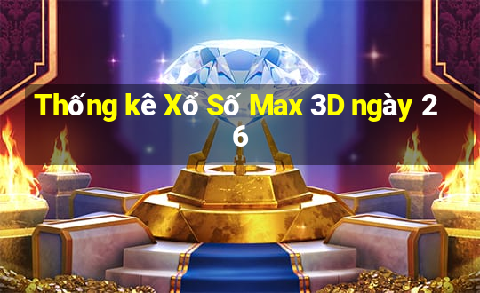 Thống kê Xổ Số Max 3D ngày 26