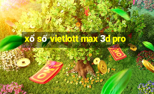 xổ số vietlott max 3d pro