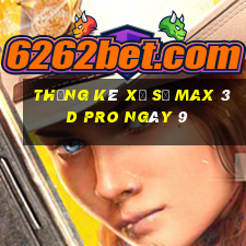 Thống kê Xổ Số max 3d pro ngày 9