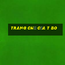 Trang chủ của t Bo