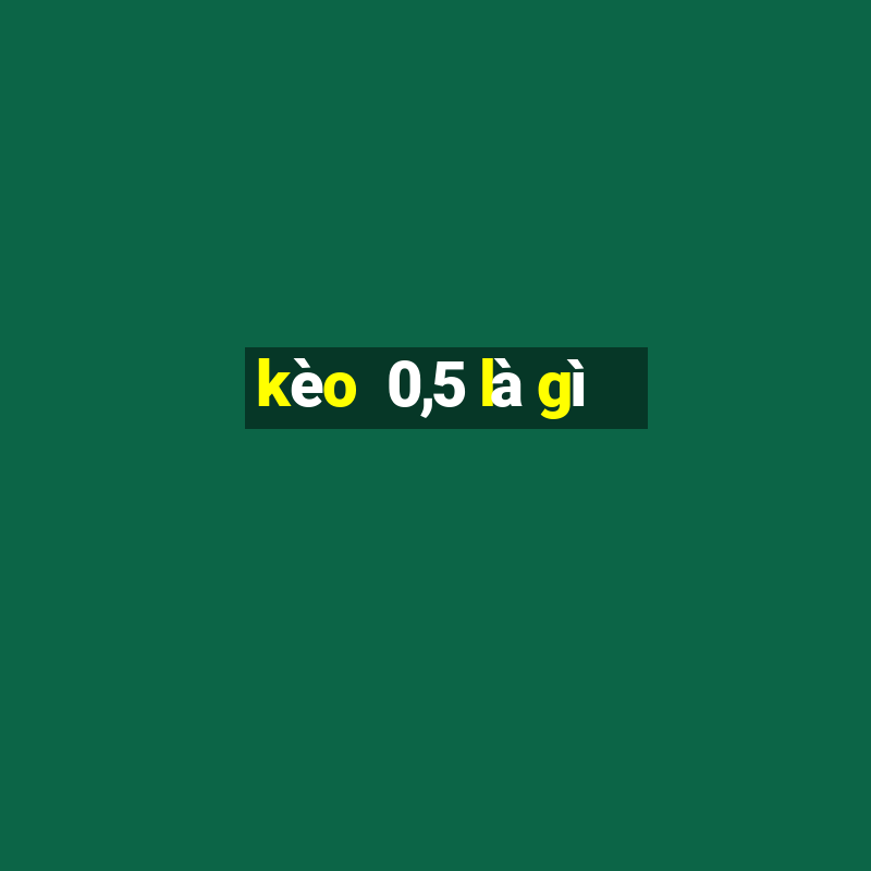 kèo  0,5 là gì