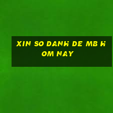 xin so danh de mb hom nay