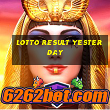 lotto result yesterday