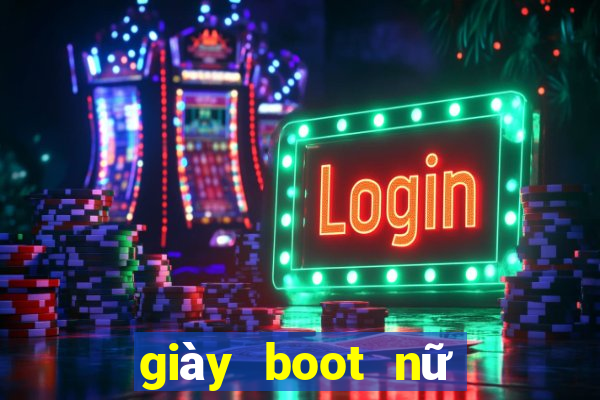 giày boot nữ đế bệt cổ cao