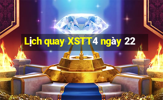 Lịch quay XSTT4 ngày 22