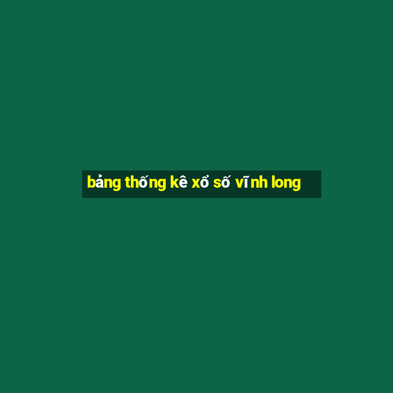 bảng thống kê xổ số vĩnh long