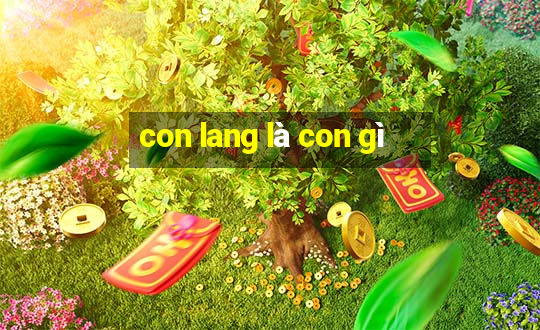 con lang là con gì