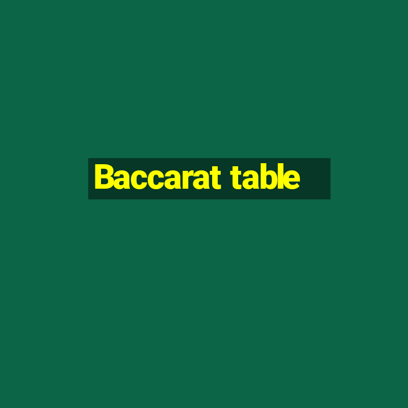 Baccarat table