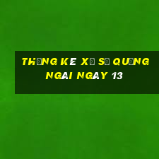 Thống kê Xổ Số quảng ngãi ngày 13