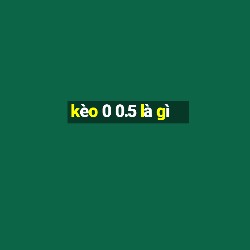 kèo 0 0.5 là gì