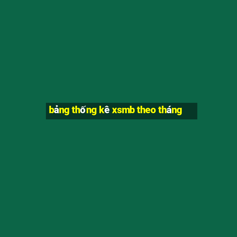 bảng thống kê xsmb theo tháng