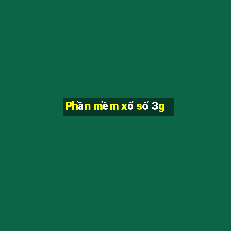 Phần mềm xổ số 3g