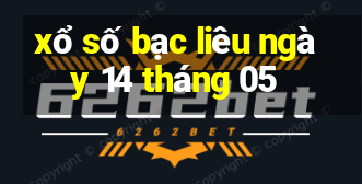 xổ số bạc liêu ngày 14 tháng 05