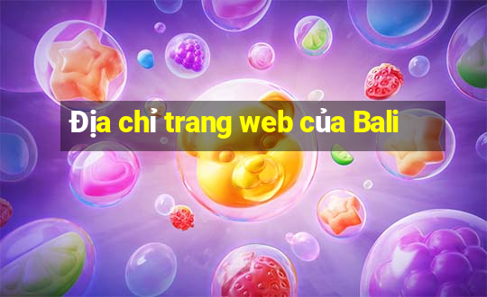 Địa chỉ trang web của Bali