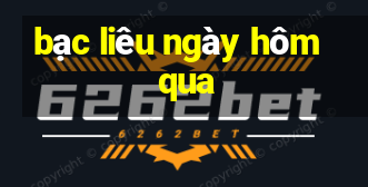 bạc liêu ngày hôm qua