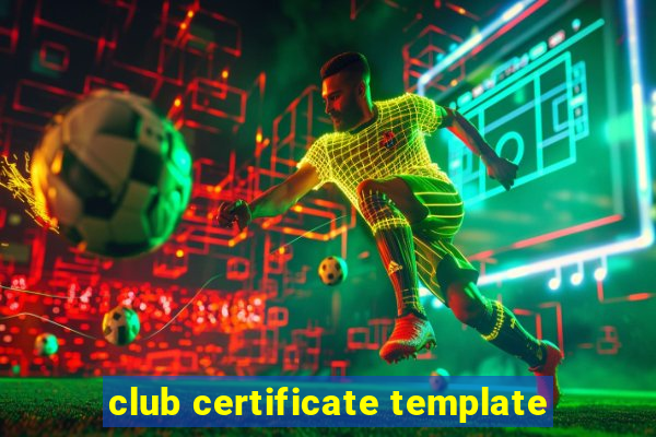 club certificate template