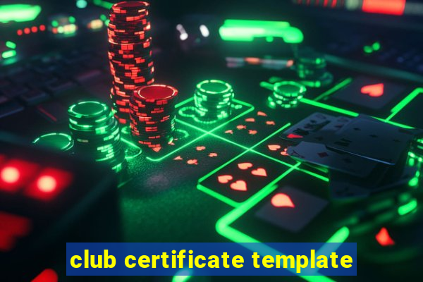 club certificate template