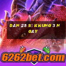 dàn 25 số khung 3 ngày