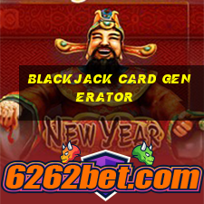 blackjack card generator