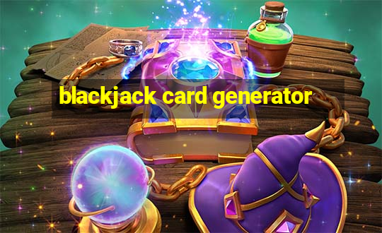 blackjack card generator