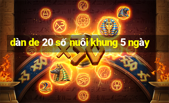 dàn de 20 số nuôi khung 5 ngày