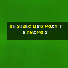 xổ số bạc liêu ngày 16 tháng 2