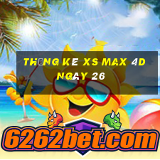 Thống kê XS Max 4D ngày 26