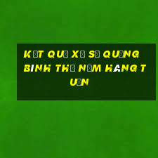 kết quả xổ số quảng bình thứ năm hàng tuần