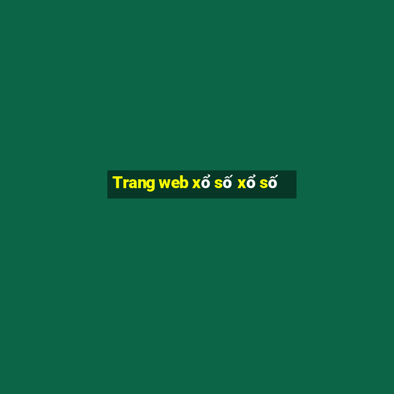 Trang web xổ số xổ số