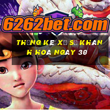 Thống kê Xổ Số khánh hoà ngày 30