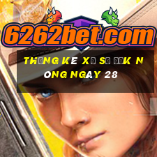 Thống kê Xổ Số Đắk Nông ngày 28