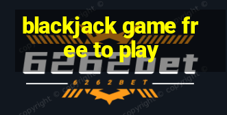 blackjack game free to play