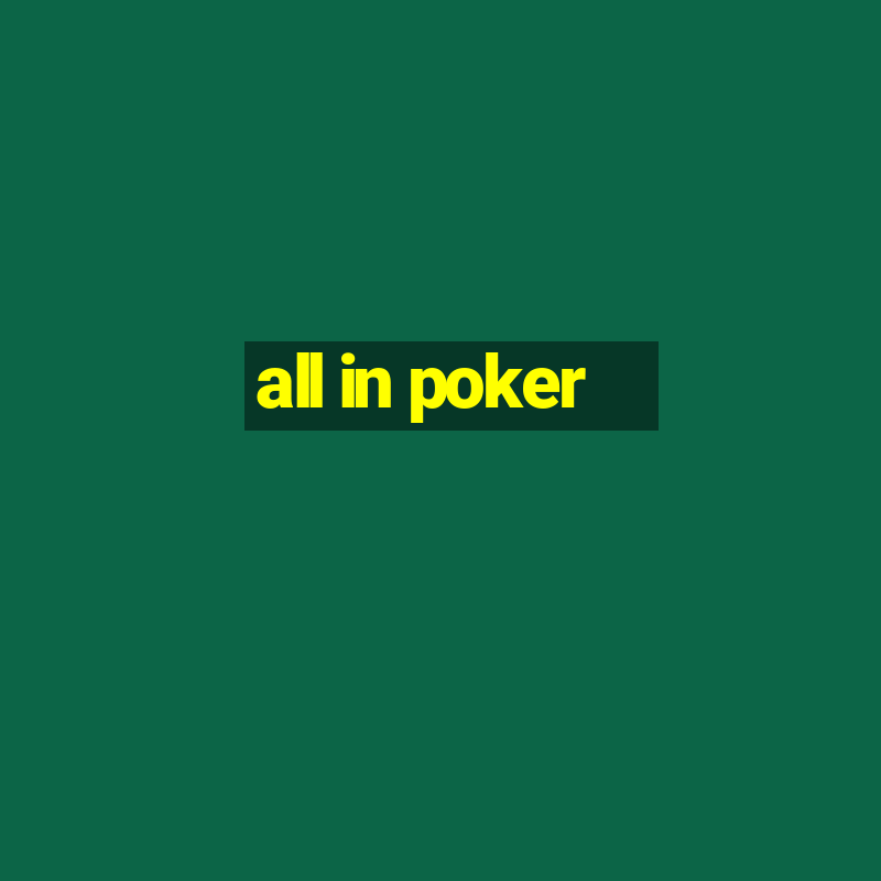 all in poker