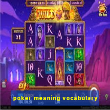 poker meaning vocabulary