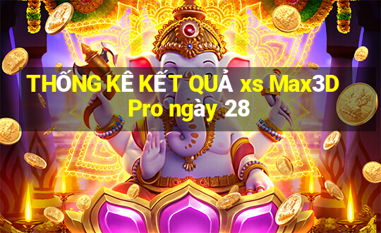 THỐNG KÊ KẾT QUẢ xs Max3D Pro ngày 28