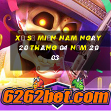 xổ số miền nam ngày 20 tháng 04 năm 2003