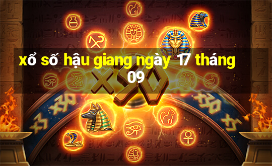 xổ số hậu giang ngày 17 tháng 09