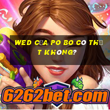 wed của Po Bo có thật không?