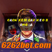 cách xem các kèo bóng đá