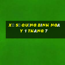 xổ số quảng bình ngày 1 tháng 7