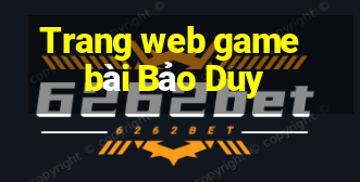 Trang web game bài Bảo Duy